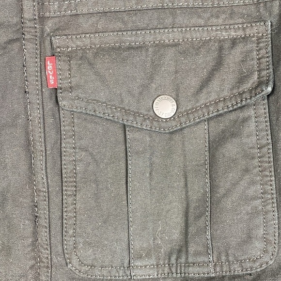 Levi’s trucker jacket Sherpa lining and attached hoodie true black size S - Picture 8 of 14